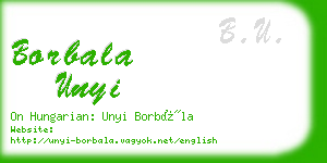 borbala unyi business card